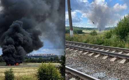 Rusya'da başkent Moskova yakınlarında savaş uçağı düştü! Bölgeden ilk görüntü