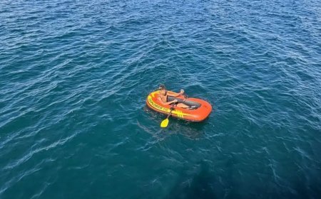 Bursa'da şişme botla denize açılmıştı: Panik anları ortaya çıktı