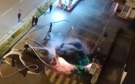 Elektrikli araç yangınına profesyonel müdahale