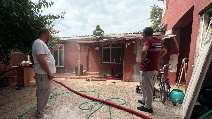 Çorlu'da ev yangınında 1 kişi dumandan etkilendi
