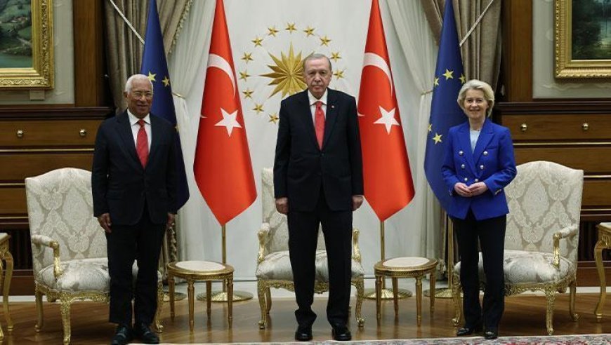 Cumhurbaşkanı Erdoğan, AB Konseyi Başkanı Costa ve Komisyon Başkanı von der Leyen ile görüştü