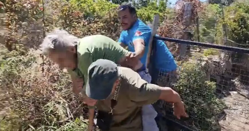 Kendini yakmaya çalışırken 10 hektarlık alanı kül etti