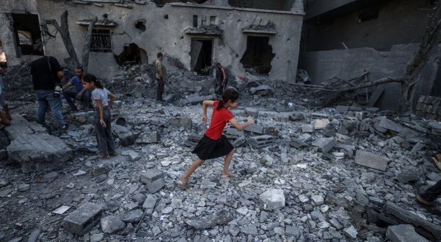 Geriye enkaz kaldı! İsrail, Gazze Şeridi'nde bir bölgeyi daha yerle bir etti