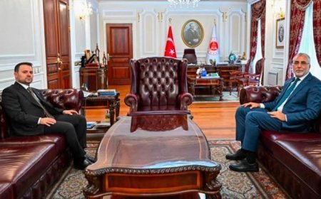 Bakan Gürlek, Bakan Işıkhan ile bir araya geldi