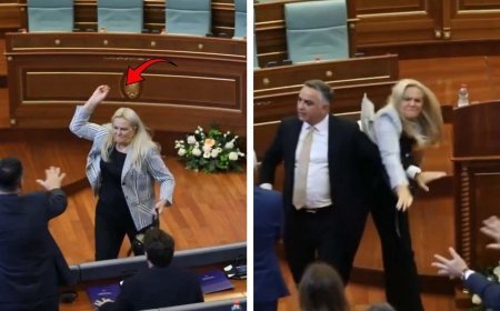 Mecliste başbakana yumurtalı protesto! Kosova'yı ayağa kaldıran görüntü