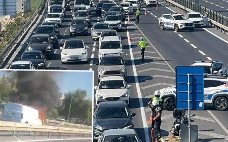 İstanbul'da sahil yolunda yangın. Avrasya Tüneli yönü kapandı