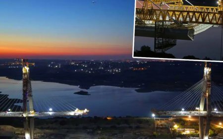 İstanbul'un dördüncü köprüsünde 250 tonluk dev operasyon