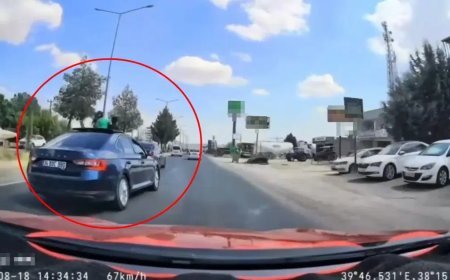 Trafikte makas atan sürücü çocukların canını tehlikeye attı