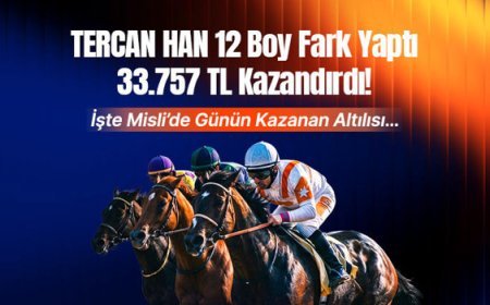 Tercan Han 12 boy fark yaptı, 33.757 tl kazandırdı! İşte Misli’de günün kazanan altılısı…