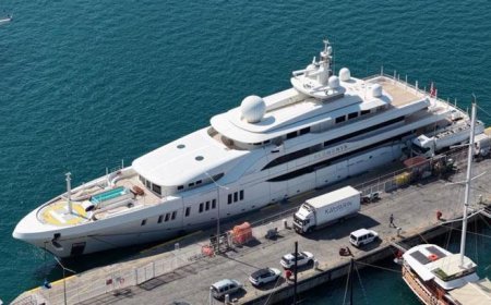 Suudi milyarder mega yatı ile Fethiye'ye geldi! 100 ton akaryakıt aldı