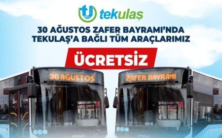 Zafer Bayramı’nda Tekirdağ’da ulaşım ücretsiz
