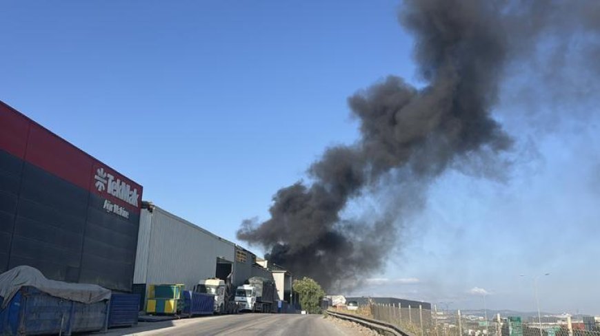 Kocaeli'de yangın! Geri dönüşüm deposunda alevlere teslim oldu