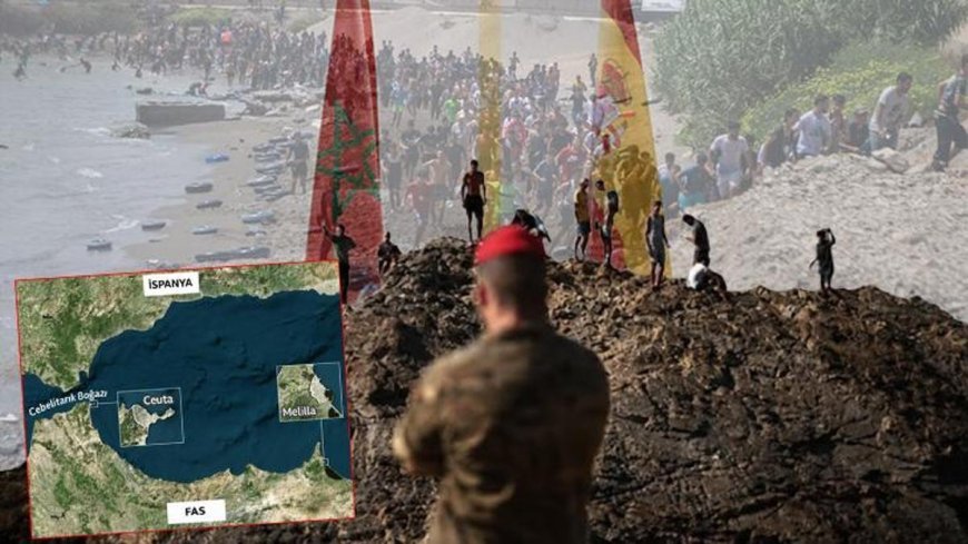 70 bin göçmen sınırı aştı, haritaya bakan şaşırıyor! İspanya'nın Afrika'da neden toprağı var?