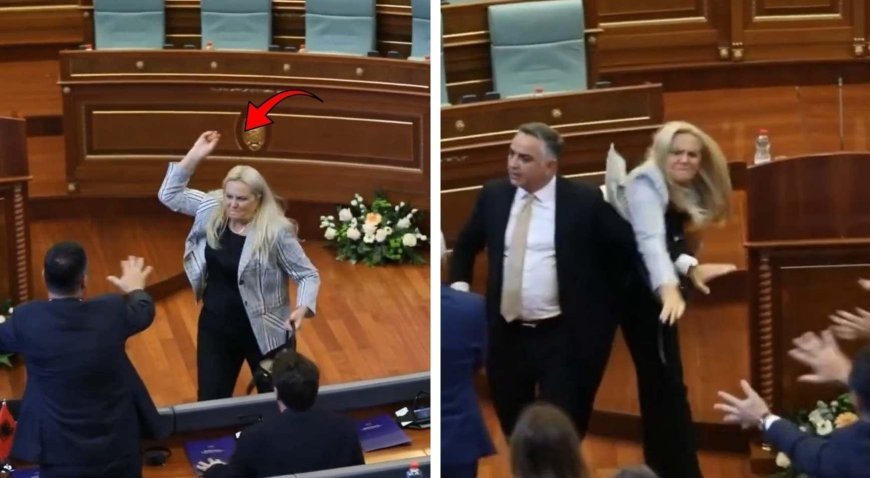 Mecliste başbakana yumurtalı protesto! Kosova'yı ayağa kaldıran görüntü