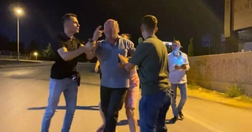 Alkollü sürücüden skandal hareket: Mermer fırlattı