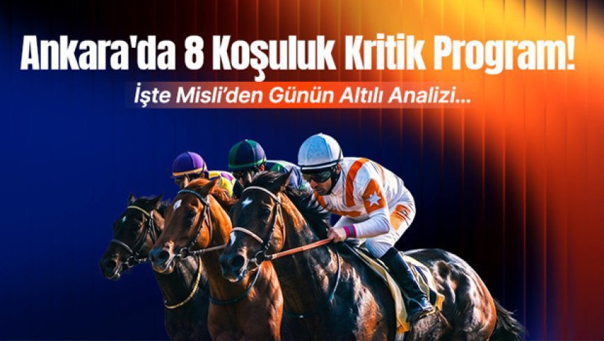 Ankara'da 8 koşuluk kritik program! İşte Misli'den günün altılı analizi...