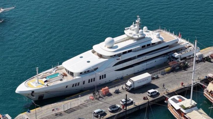 Suudi milyarder mega yatı ile Fethiye'ye geldi! 100 ton akaryakıt aldı