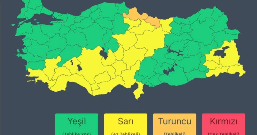 Bakanlıktan kuvvetli yağış ve fırtına uyarısı