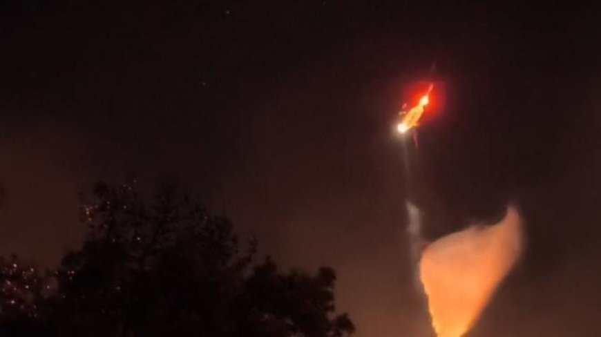 Fethiye yangınında geceye 'Nefes' damgası! İlk yerli yangın söndürme helikopteri sahadaydı
