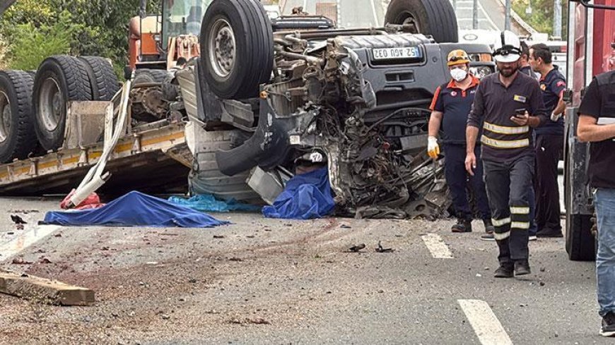 Karabük'te feci kaza! Karşı şeride geçen çekici, motosiklet ile çarpıştı: 2 ölü