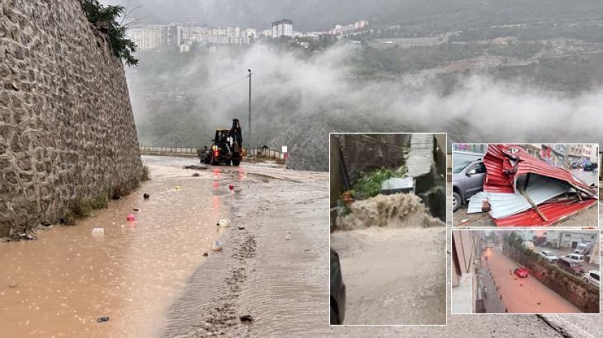 Artvin'de art arda felaketler! Şiddetli Sağanak, hortum, heyelan... Cadde ve sokaklar balçıkla kaplandı