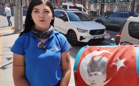 Motokurye Tuğba'nın belediye personelinden istediği bayrak, 1 gün sonra verildi