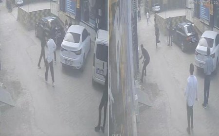 Araya giren genç bıçaklı saldırıya uğradı! Saldırgan sevgilisiyle kayıplara karıştı... Dehşet anı kamerada