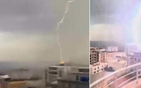 Şırnak’ta 8 katlı binaya yıldırım isabet etti!