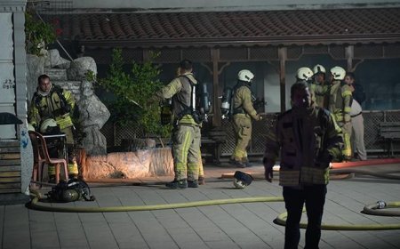 Pendik'te cami deposunda yangın