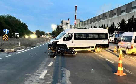 Tekirdağ'da minibüsle çarpışan motosikletin sürücüsü öldü