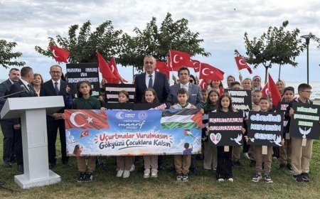Tekirdağ’da çocuklar, Gazze'deki çocuklar için uçurtma uçurdu