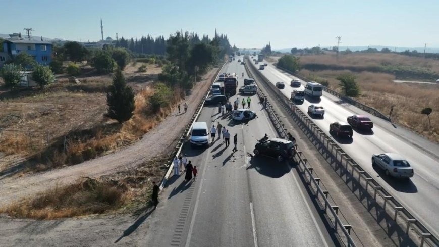Bursa'da yola dökülen yakıt ortalığı savaş alanına çevirdi! Yaklaşık 10 araç kazaya karıştı