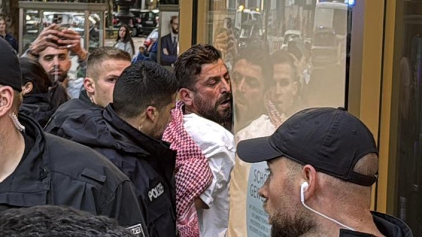 Berlin'de Filistin'e destek gösterisi yapanlara müdahale