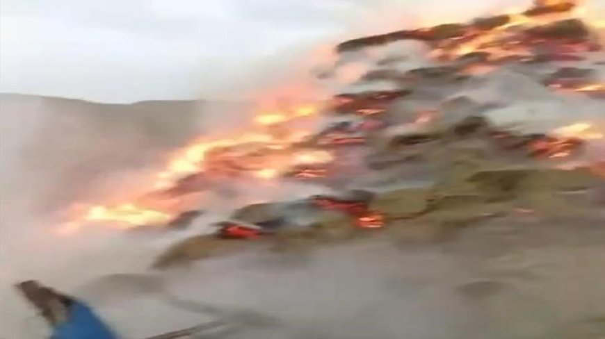 Erzurum'da şimşek çaktı 3 mahallede yangın çıktı