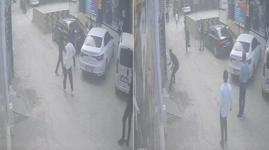 Araya giren genç bıçaklı saldırıya uğradı! Saldırgan sevgilisiyle kayıplara karıştı... Dehşet anı kamerada