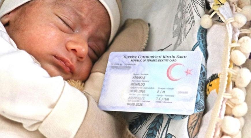 Diyarbakır'da İlginç olay! Ailesi karşı çıktı, o vazgeçmedi: Bebeğine Ronaldo'nun adını verdi