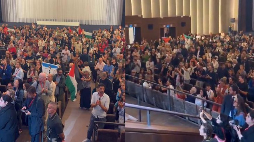 Gazze'deki soykırım Venedik'te yankılandı! '25 dakika boyunca alkışlandı'