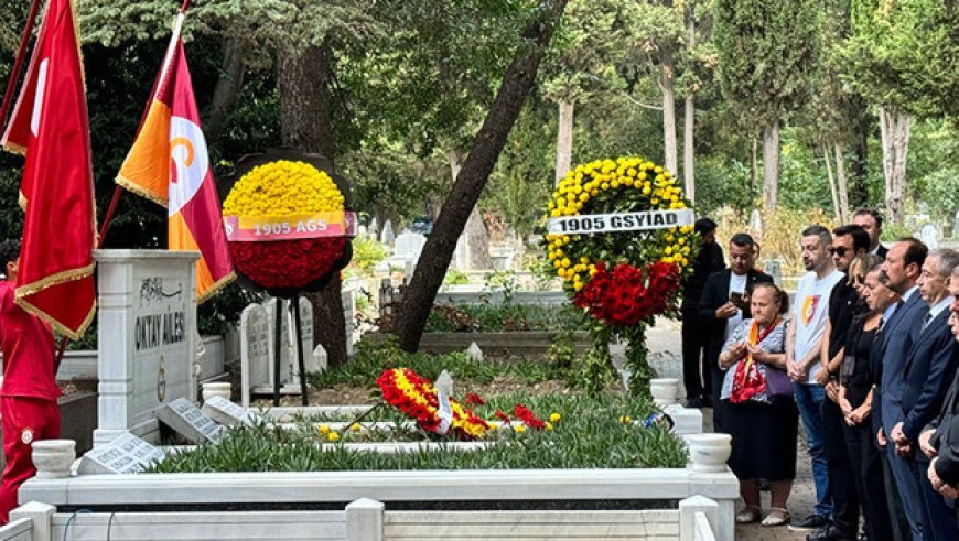 Türk futbolunun ve Galatasaray'ın unutulmaz efsanesi Metin Oktay, kabri başında anıldı