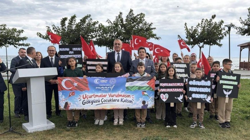 Tekirdağ’da çocuklar, Gazze'deki çocuklar için uçurtma uçurdu