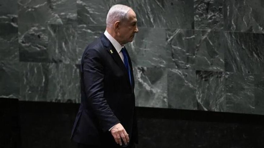 BM'de dev protesto! Tutuklanma emri olan Netanyahu boş salona konuştu