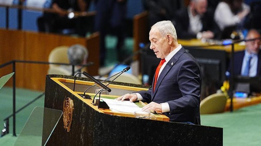 Katil Netanyahu BM'de konuşmaya başlarken birçok ülke salonu terk etti! İşte o anlar...