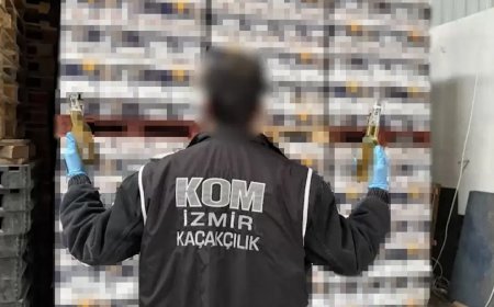 İzmir'de büyük kaçak içki operasyonu: 3 milyon 800 bin liralık kaçak içki ele geçirildi