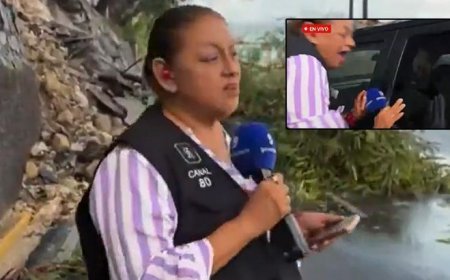 Canlı yayında feci kaza! Muhabirle kameraman aracın altında kaldı: Dehşet anı kamerada