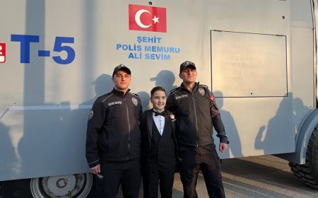 Şehit oğluna anlamlı hediye. Babasının adının verildiği TOMA sünnet arabası oldu