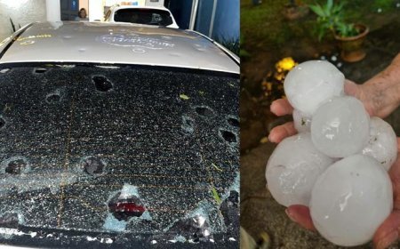 Tenis topu büyüklüğünde dolu yağdı, çok sayıda cam kırıldı