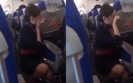 Uçakta akılalmaz olay! Hostes diz çöküp ağladı: 'Sırtına tekme atmak istiyorum'