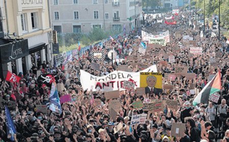 Fransa’de liselilerin eyleminde yeni perde | Öğretmen ve veliler sokağa indi
