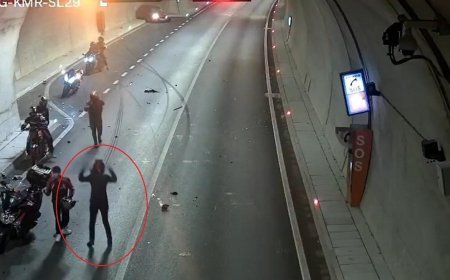 Tünelde feci kaza kamerada! Eşinin öldüğü, oğlunun yaralandığı kazaya tanık olunca sinir krizi geçirdi