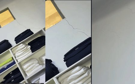 Maltepe'de bina çökmeden önce kaydedilen görüntü! 'Çatlaklar gün geçtikçe büyüyor'