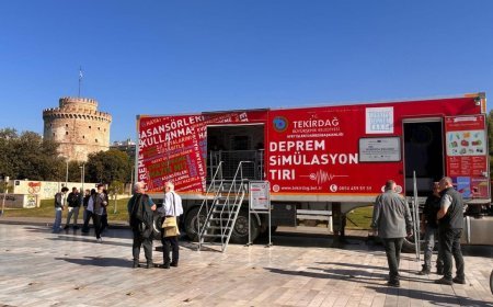 Tekirdağ'ın 'Deprem Simülasyon TIR'ı Yunanistan ve Bulgaristan'da